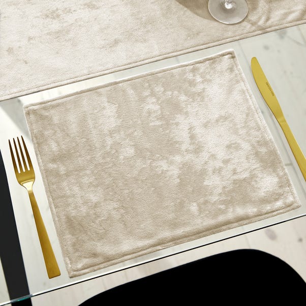 Set of 2 Crushed Velour Placemats image 1 of 1