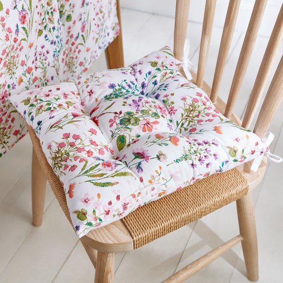 Pink floral chair discount cushions