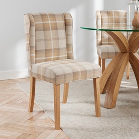 Oswald Set of 2 Dining Chairs, Country Check
