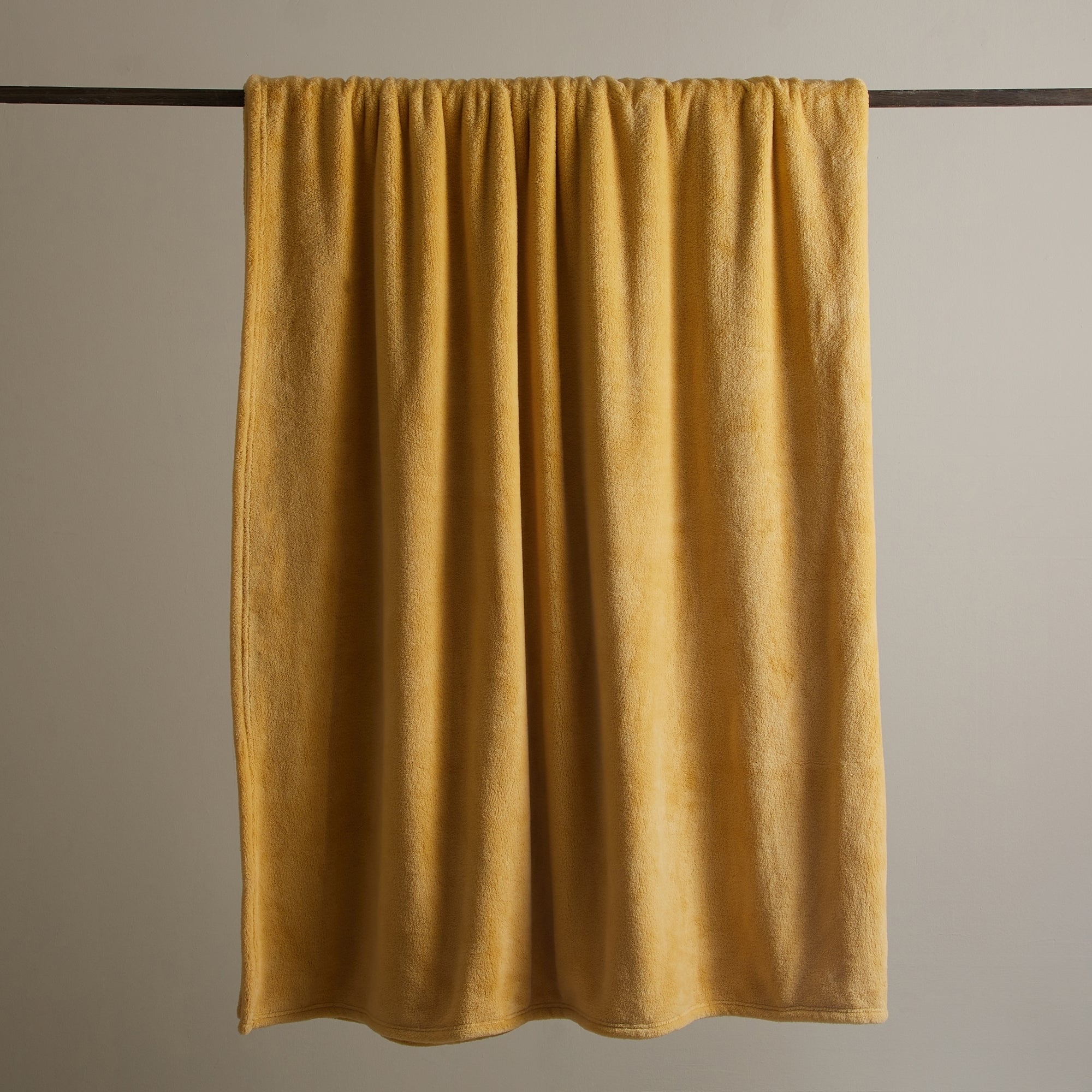 Seriously Soft Recycled Throw 220x220cm Ochre Yellow