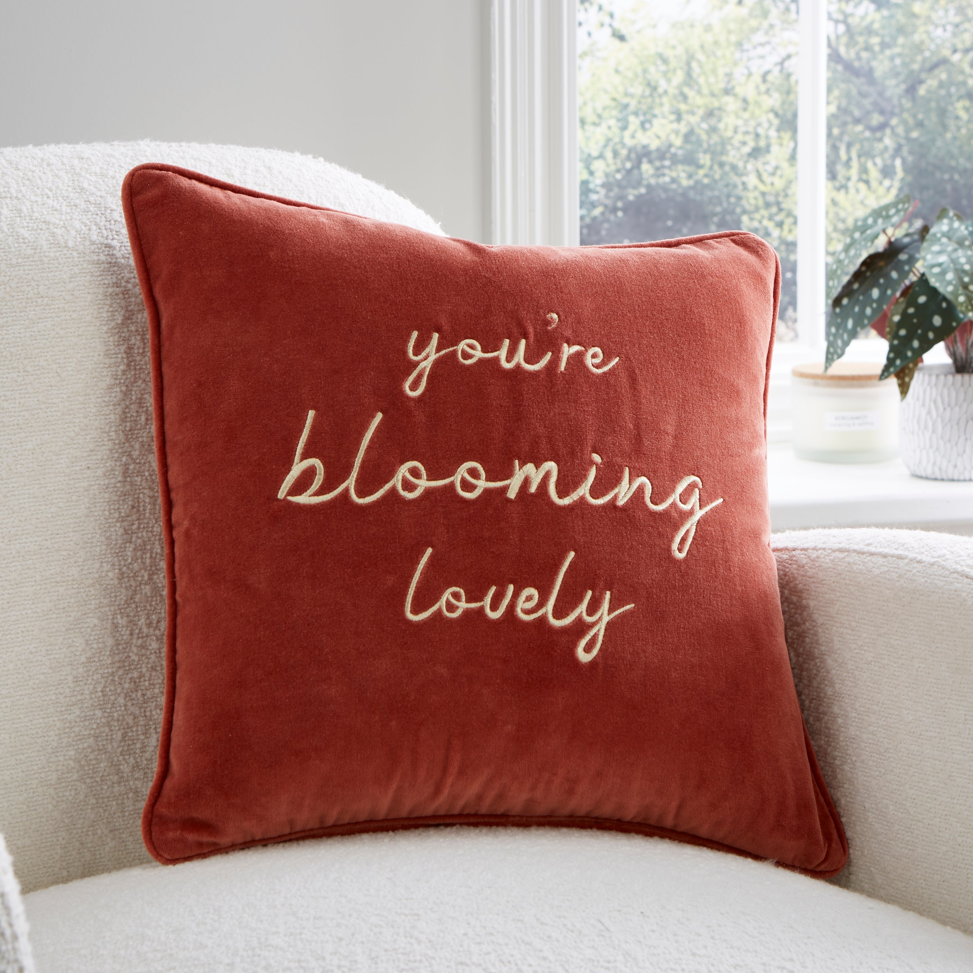 Blooming Lovely Cushion Baked Clay