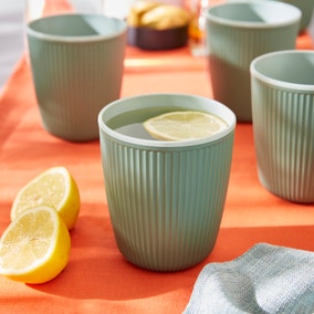 Set of 4 Green Picnic Cups 