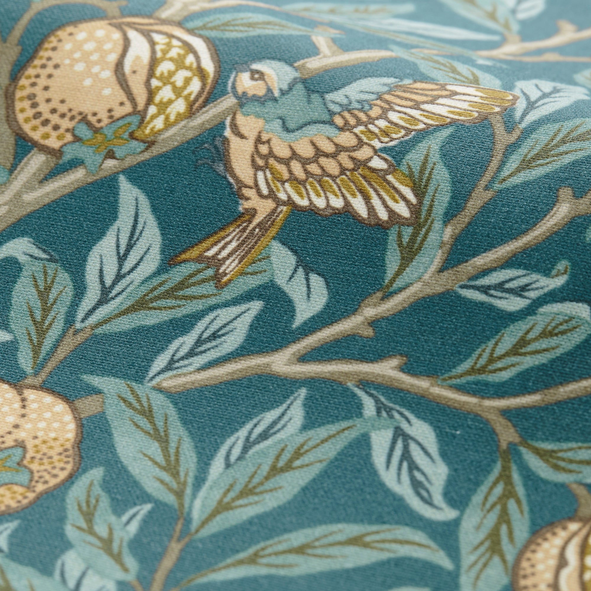 William Morris At Home Bird & Pomegranate Made To Measure Fabric Sample Bird & Pomegranate Teal