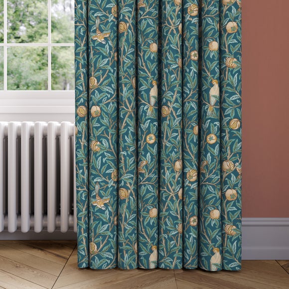 William Morris At Home Bird & Pomegranate Made To Measure Fabric Sample Bird & Pomegranate Teal