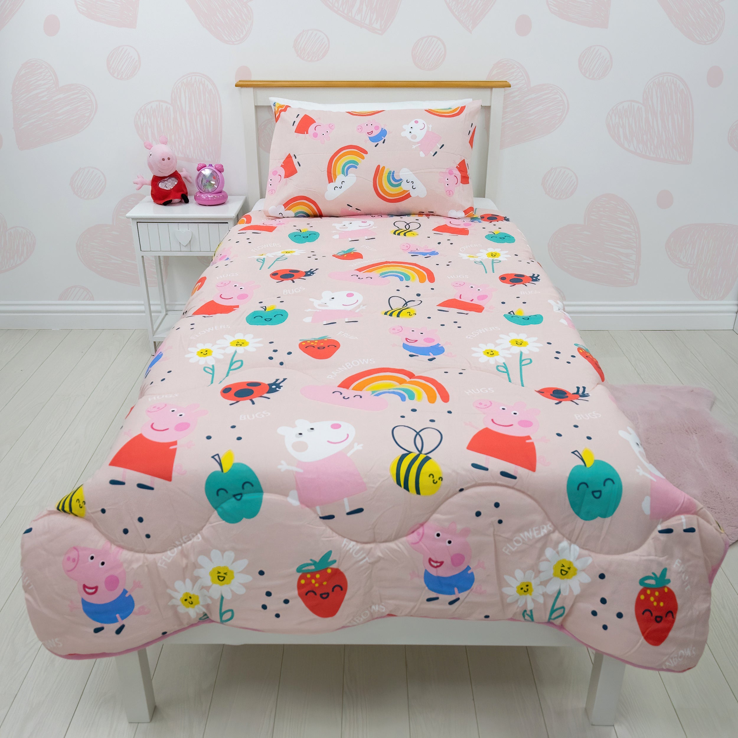 Peppa Pig Washable 4 Tog Toddler Coverless Duvet with Pillowcase