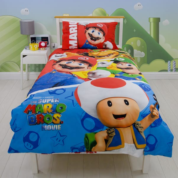 Mario Movie Duvet Cover & Pillowcase Set, Single image 1 of 3
