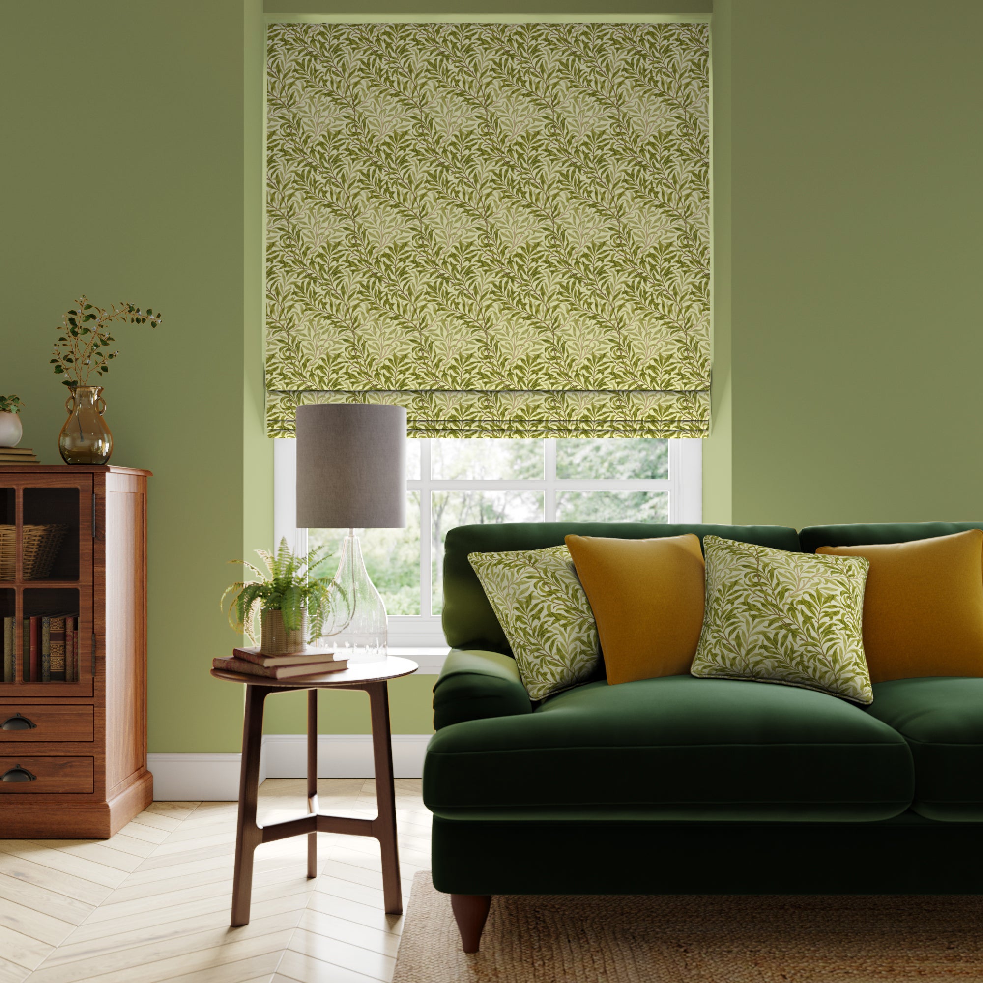 William Morris At Home Willow Bough Made To Measure Fabric Sample Willow Bough Olive