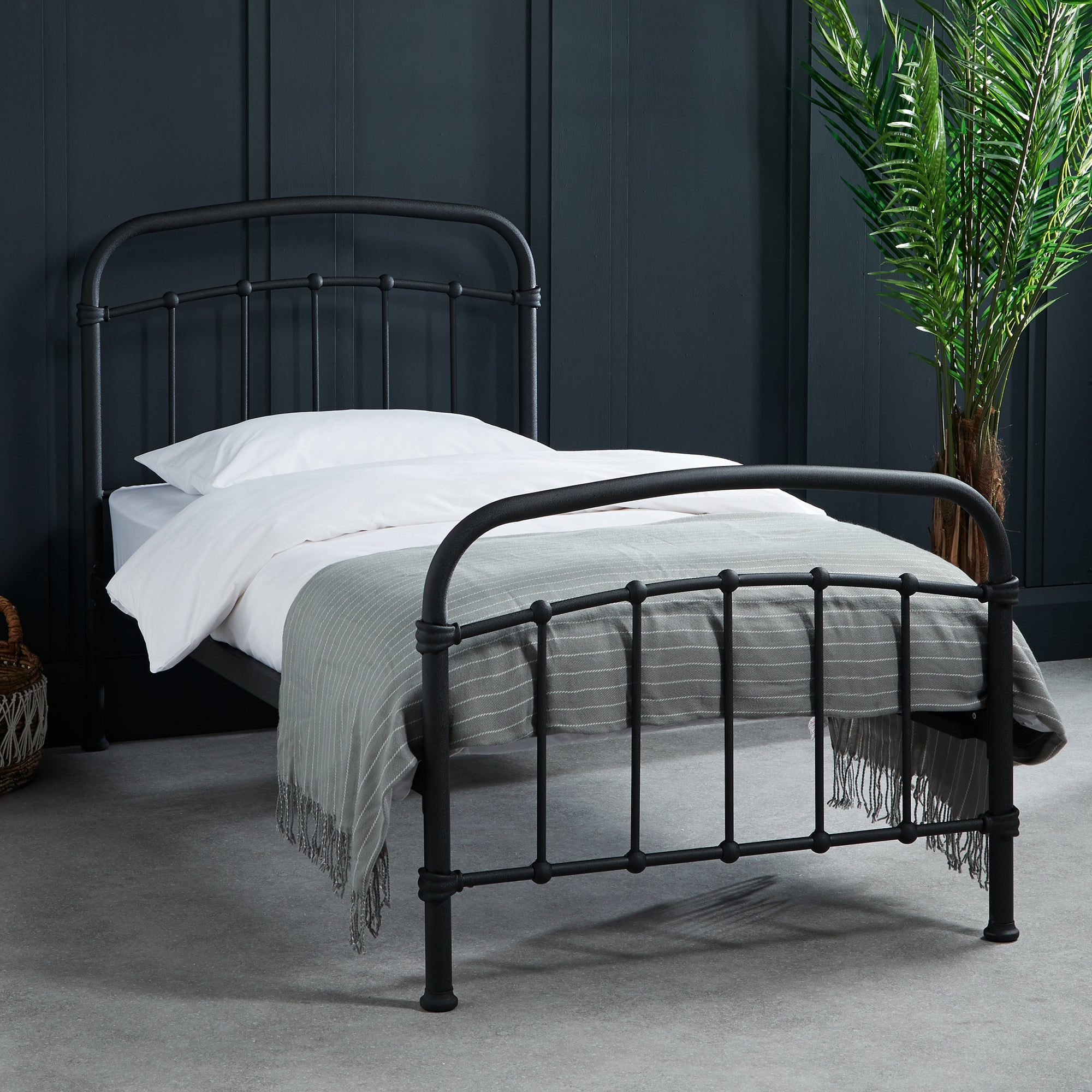 Halston Bed Frame Metal Black