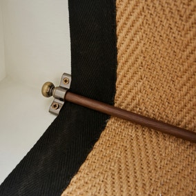 Wood Stair Rod Antique Brass Ball Finials