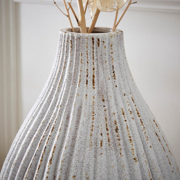 Photo 2 of Ribbed Stone Bottle Vase