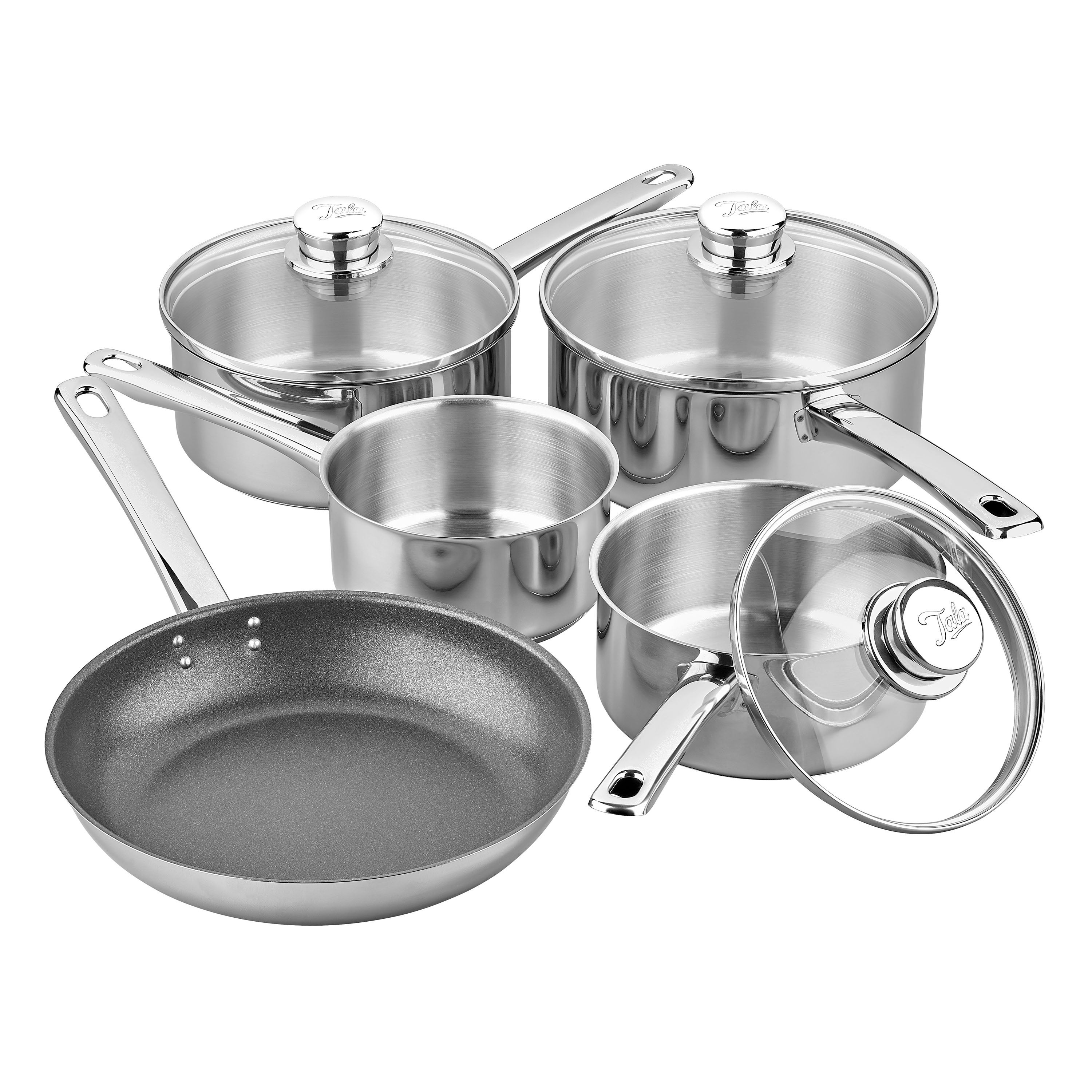 Tala Performance Classic Stainless Steel 5 Piece Pan Set