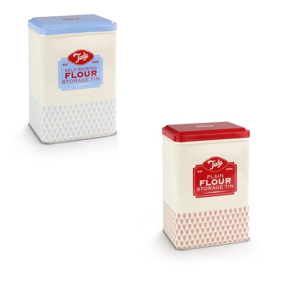 Tala Set of 2 Flour Storage Tins Dunelm