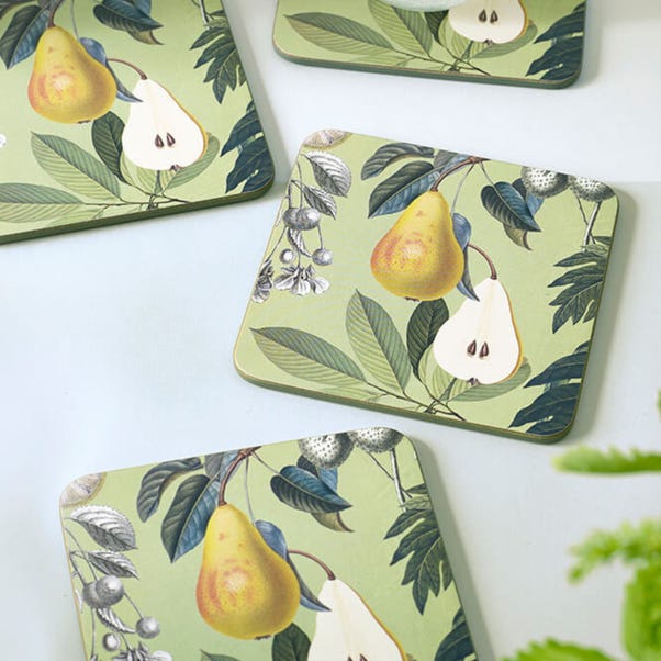 Set of 4 Kew Fruit And Floral Coasters image 1 of 3