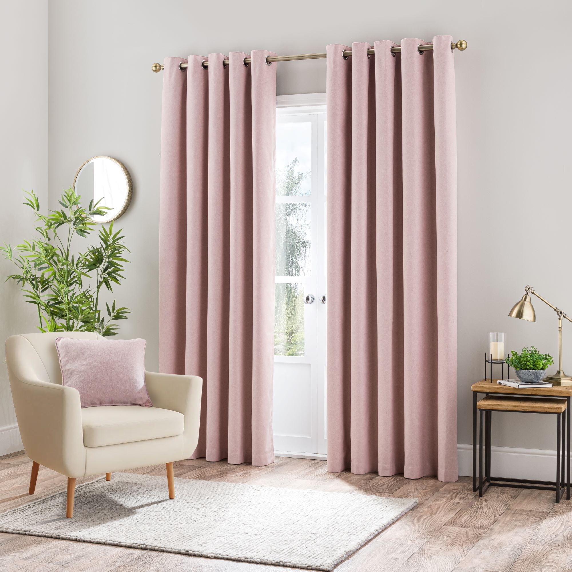 Ultra Luna Blush Eyelet Blackout Curtain Blush