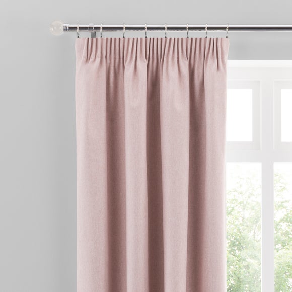 Luna Brushed Blackout Pencil Pleat Curtains Dunelm