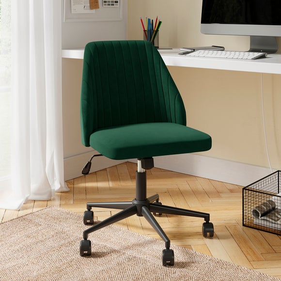 Mya Velvet Office Chair Dunelm