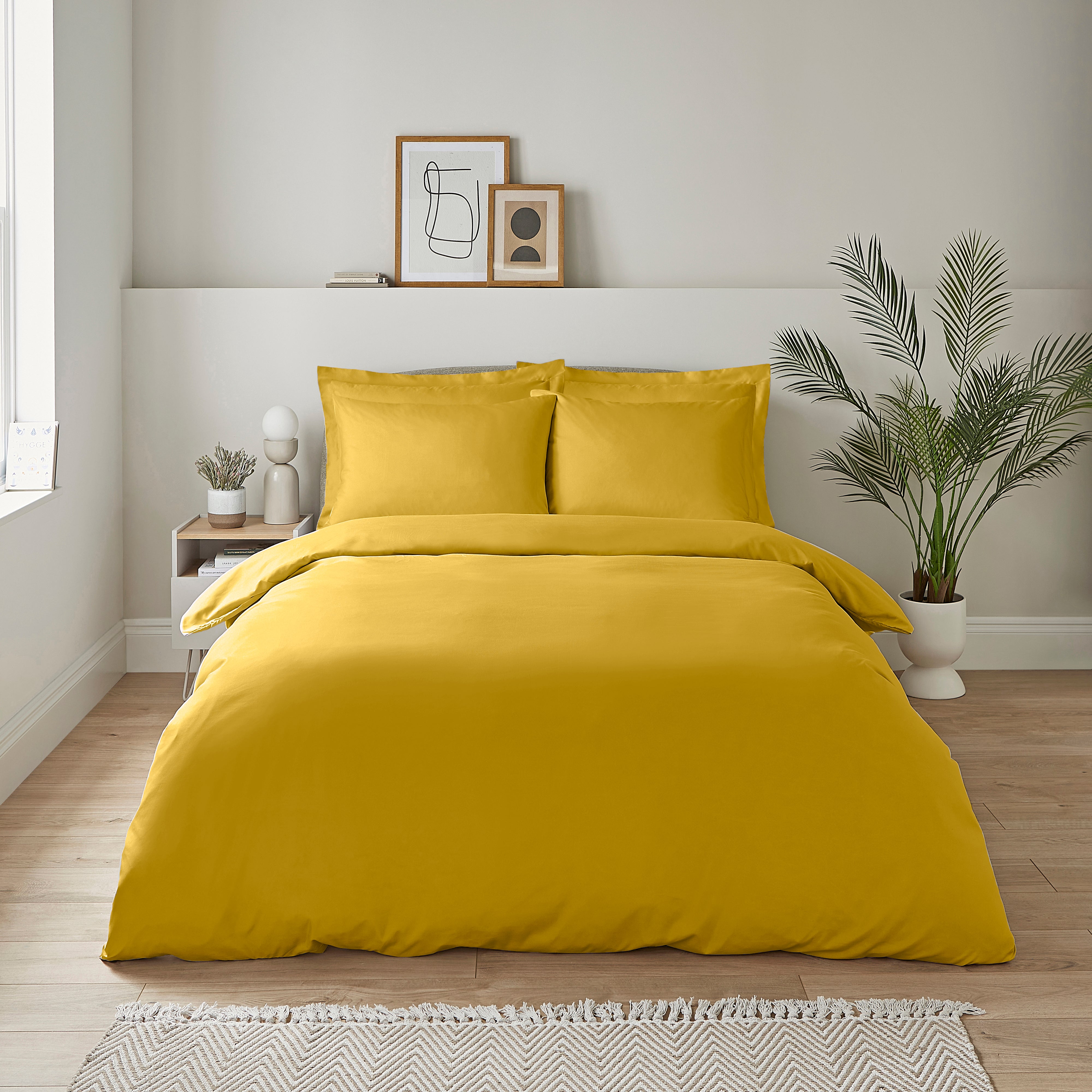 Super Soft Yellow Duvet Cover Pillowcase Set Yellow