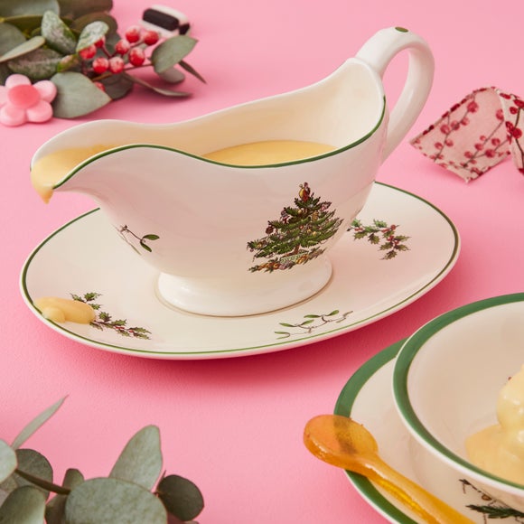 View Spode Christmas Tree Sauce Boat And Stand View Spode Christmas Tree Sauce Boat And Stand