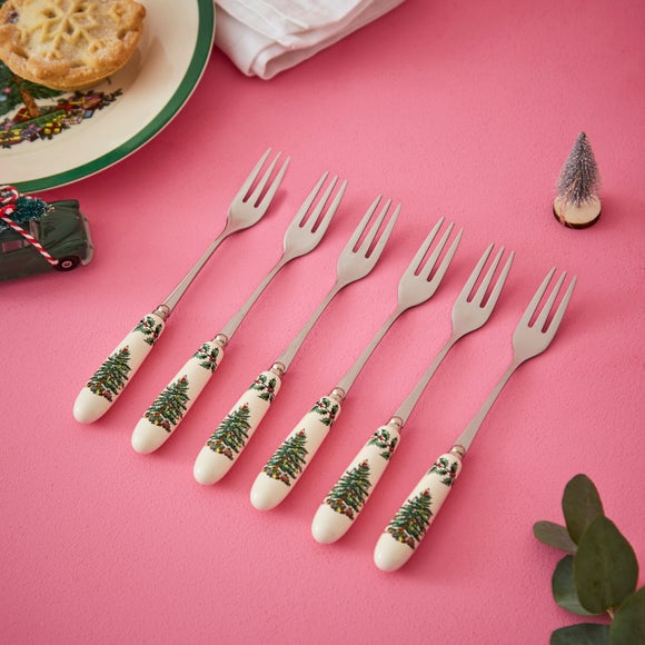View Spode Christmas Tree Set Of 6 Pastry Forks View Spode Christmas Tree Set Of 6 Pastry Forks