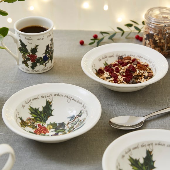 The Holly And The Ivy Set Of 6 Cereal Bowls