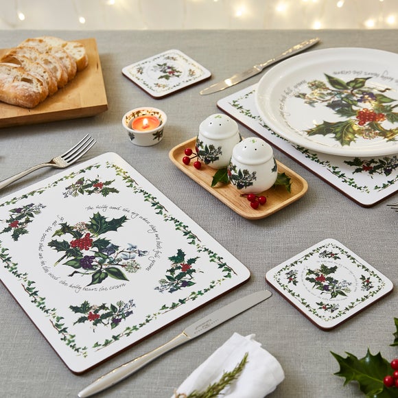 Click to view product details and reviews for The Holly And The Ivy Placemat And Coaster Set.