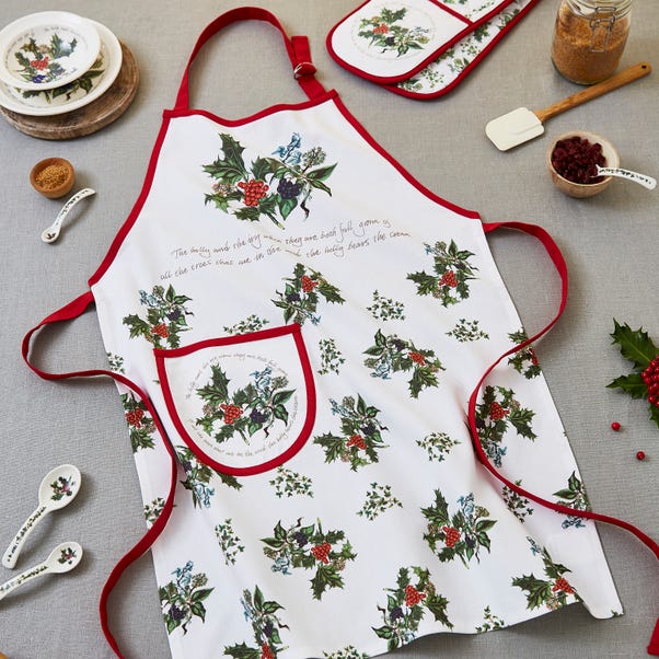 The Holly and the Ivy Cotton Apron image 1 of 3