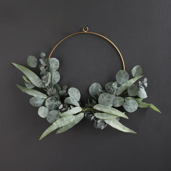 Click to view product details and reviews for Artificial Eucalyptus Ring Wreath.