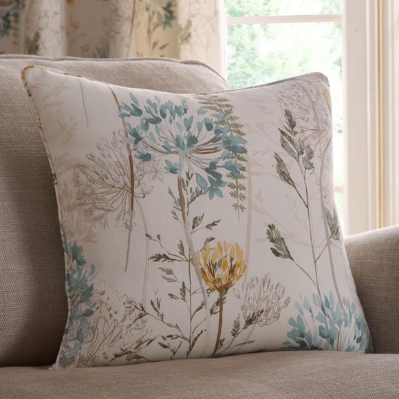 Country Meadow Duck Egg Cushion Dunelm