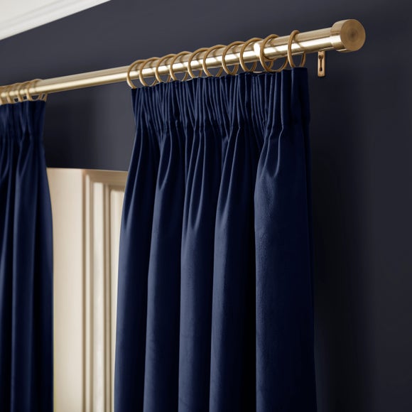 Recycled Velour Pencil Pleat Curtains