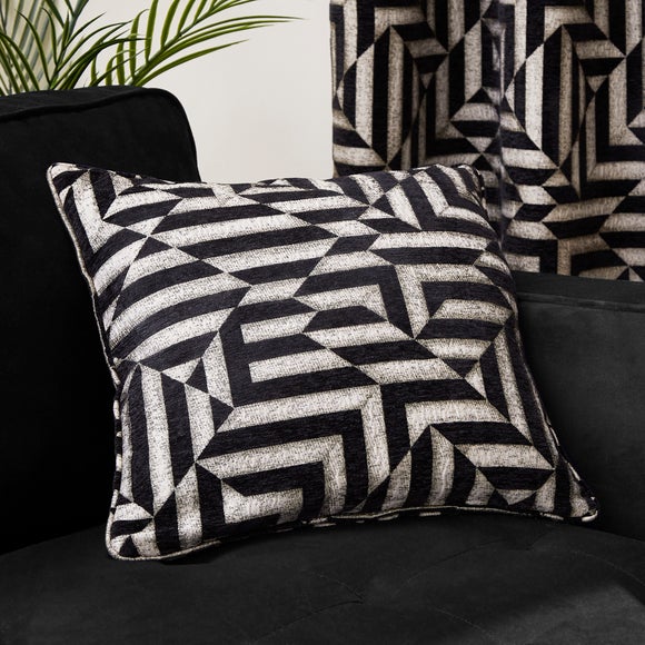 Shoreditch Black and Gold Cushion Dunelm