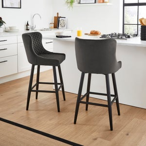 Montreal Counter Height Bar Stool- Velvet