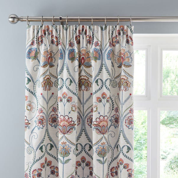 Evelyn Natural Pencil Pleat Curtains image 1 of 8