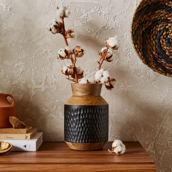 Wooden Textured Vase image 1 of 3