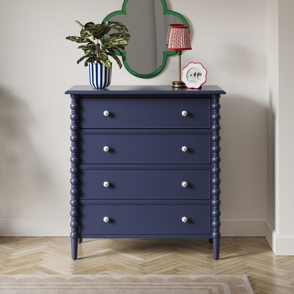 Pippin 4 Drawer Chest, Navy image 1 of 7