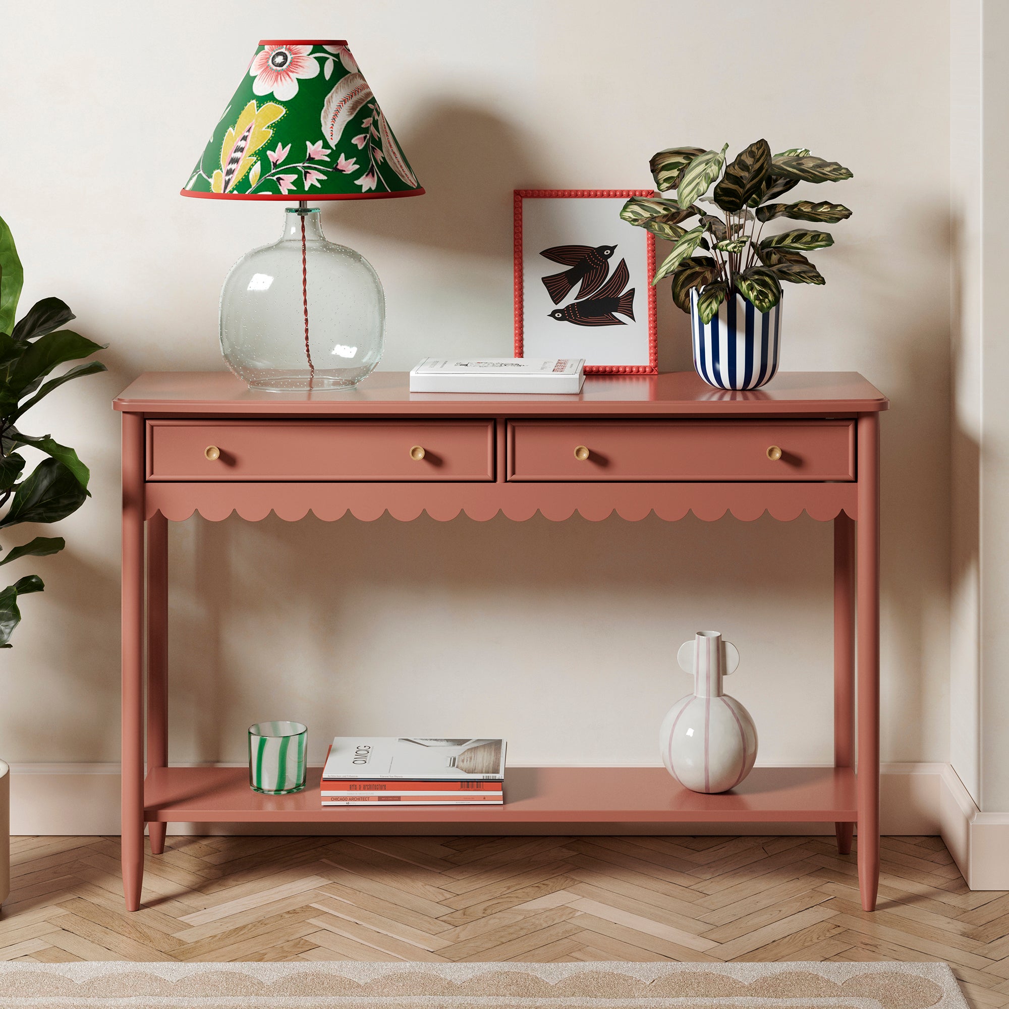 Remi Console Table Clay Red