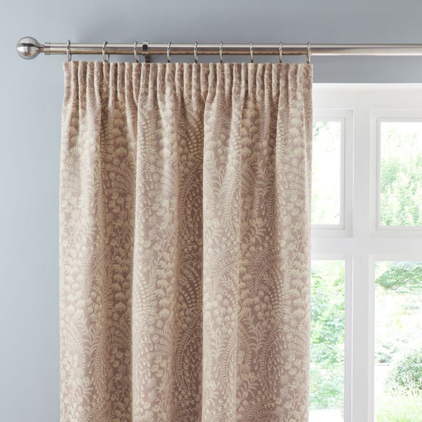Spring Flowers Natural Pencil Pleat Curtains image 1 of 8