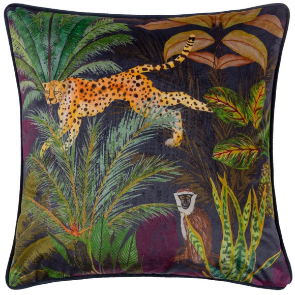 Click to view product details and reviews for Wylder Tropics Aranya Cheetah Square Cushion.