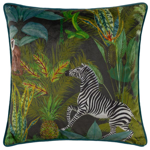 Wylder Tropics Aranya Zebra Square Cushion image 1 of 4