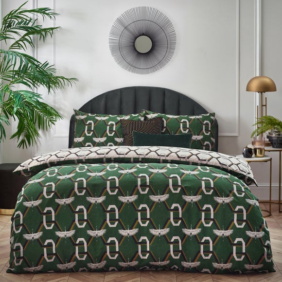 Furn Avalon Duvet Cover And Pillowcase Set Green