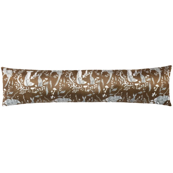 Kissenhülle Mit Fuchs-Motiv Auf Samt – Handgezeichnet, Weich, Aus 100% Polyester