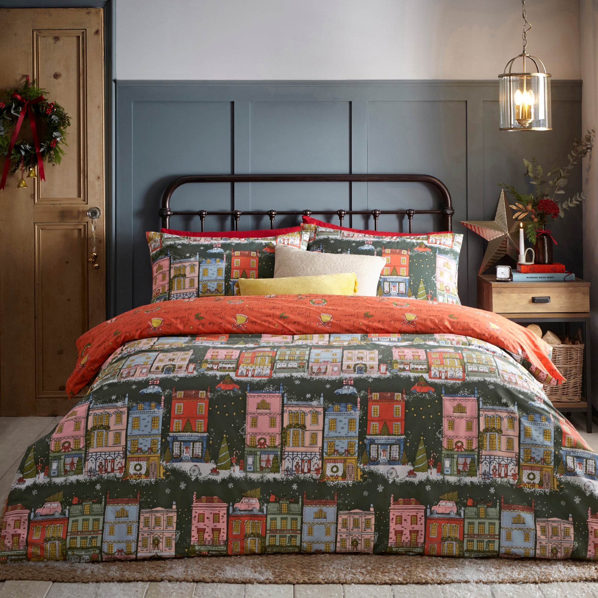 Furn Christmas Spirit Duvet Cover And Pillowcase Set Green