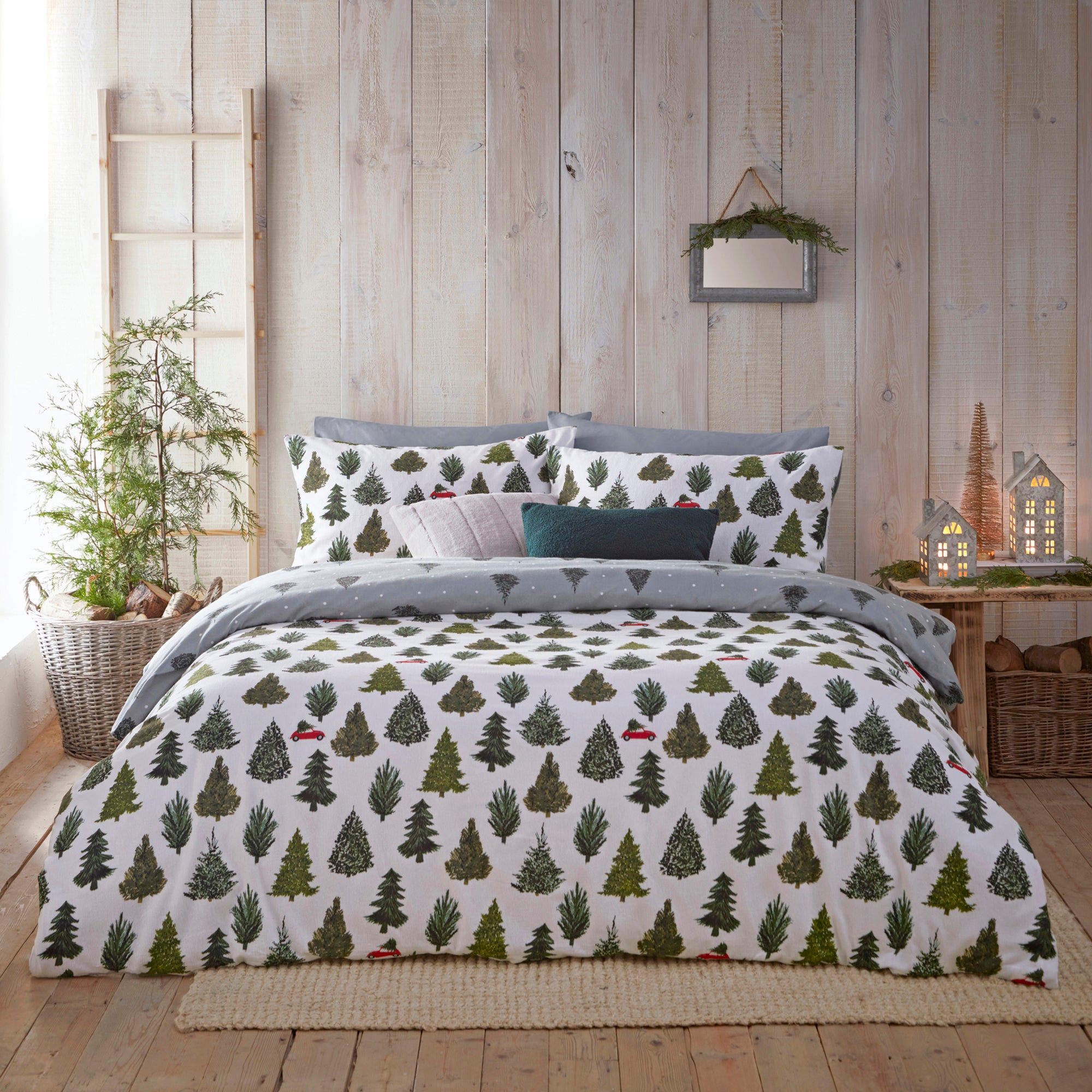 Furn Evergreen Duvet Cover Set Pine Green Green