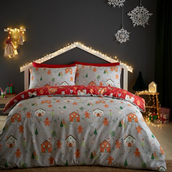 Bedlam Gingerbread House Duvet Cover Pillowcase Set