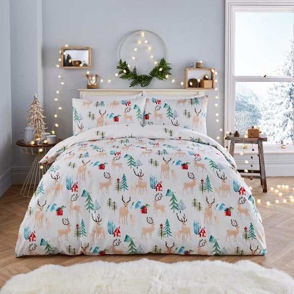 Fusion Winter Stag Duvet Cover Pillowcase Set