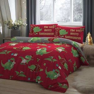 Bedlam Santasaurus Duvet Cover & Pillowcase Set