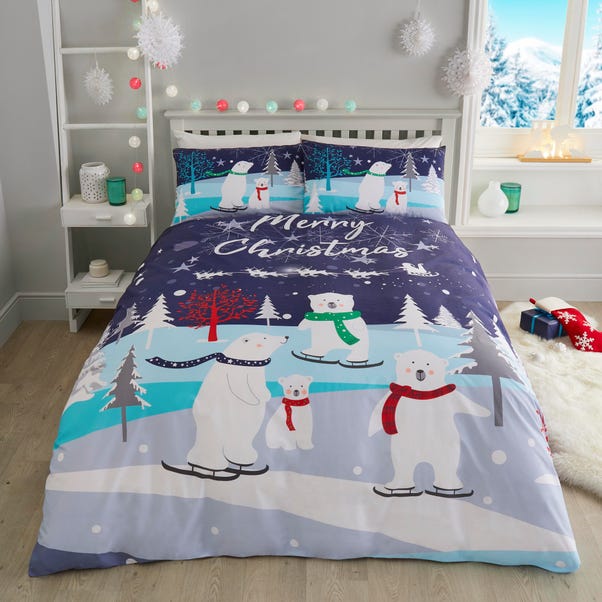 Fusion Christmas Bears Duvet Cover & Pillowcase Set image 1 of 6