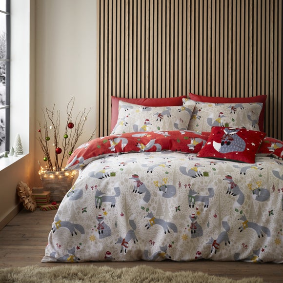 Fusion Foraging Fox Duvet Cover Pillowcase Set