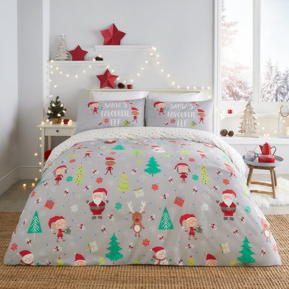 Fusion Elf Santa Duvet Cover Pillowcase Set