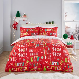 Fusion Santas Little Helper Duvet Cover & Pillowcase Set