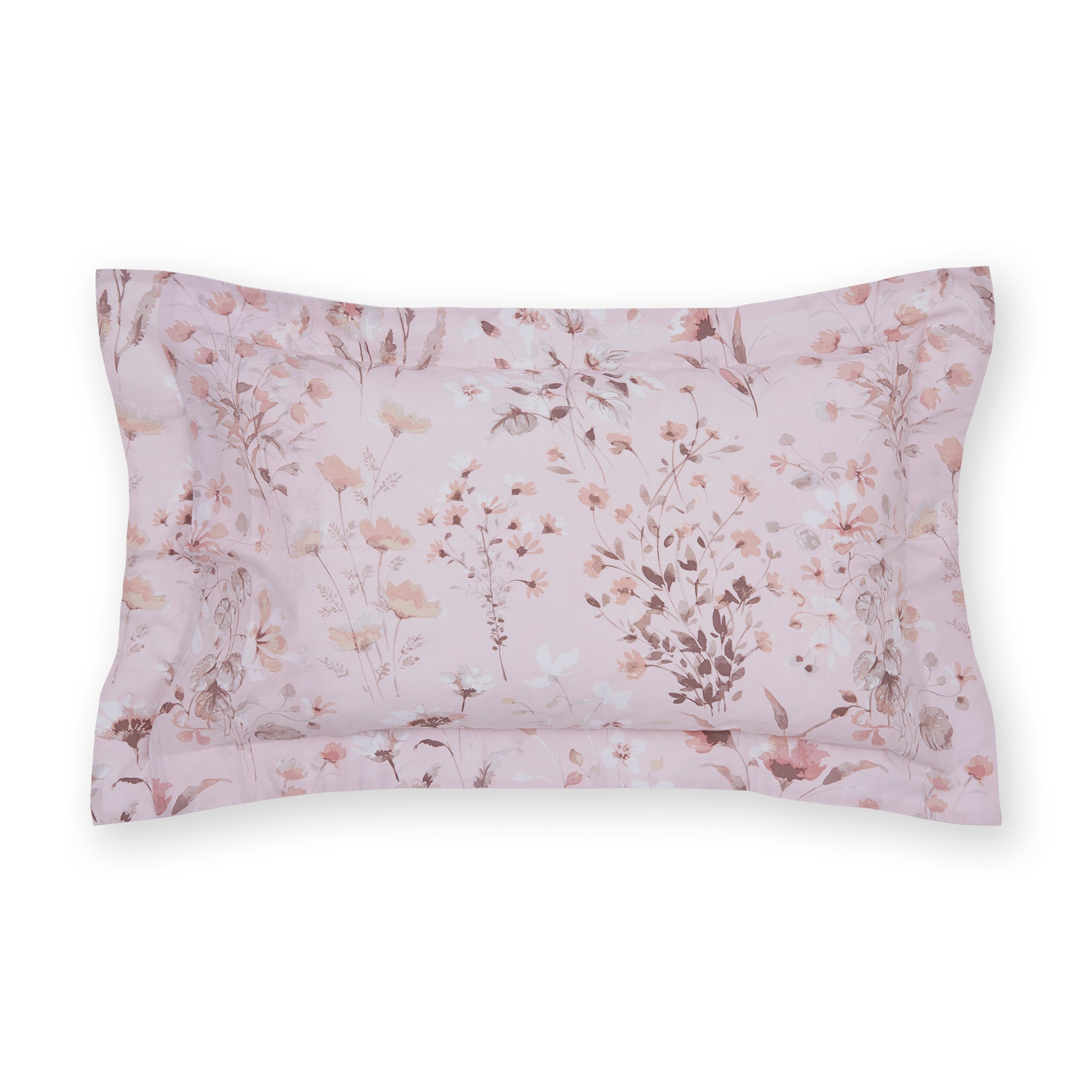 Watercoloured Floral Oxford Pillowcase